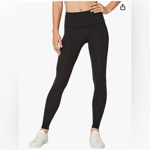 Lululemon Wunder Train Black Leggings Size 10